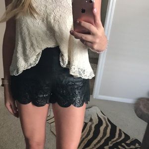 Faux Leather Shorts
